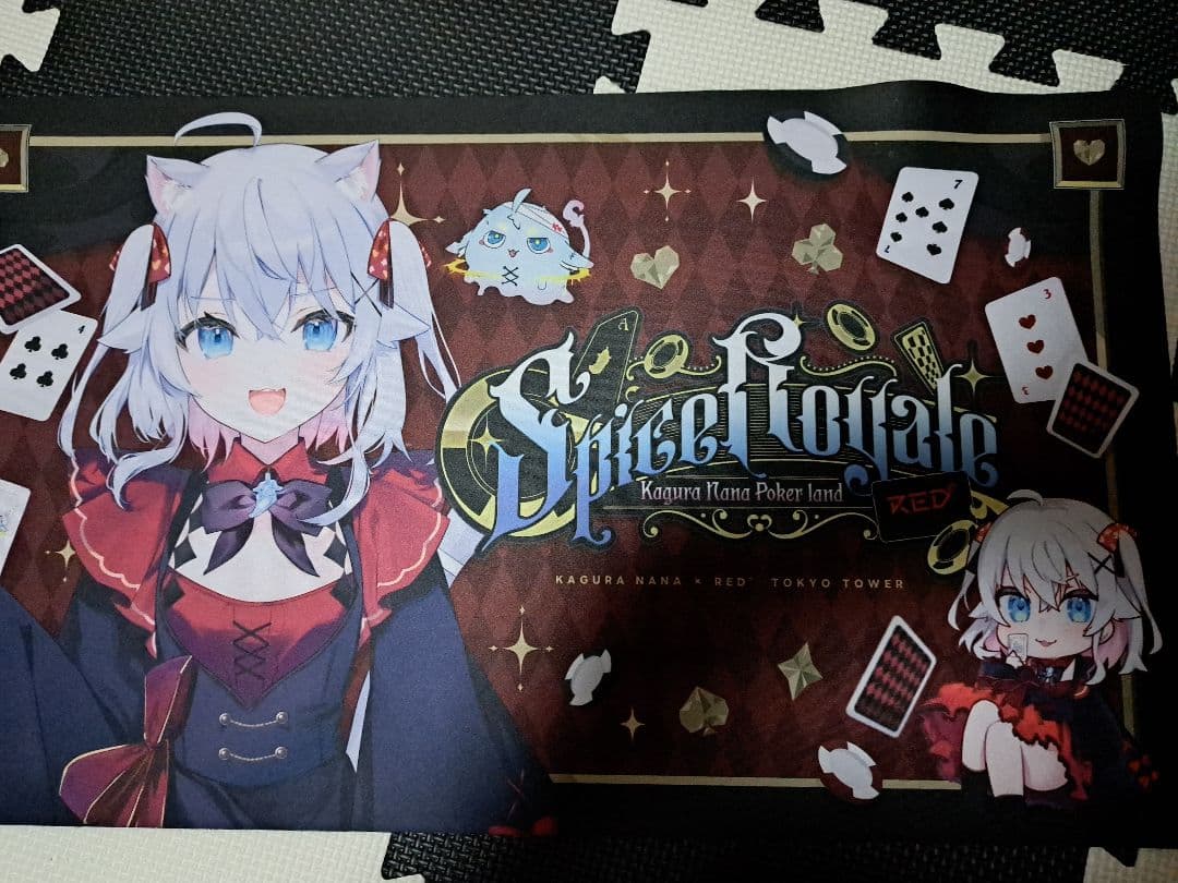 ユ*味様 【最終値下】カグラナナ　プレイマット　red　ゲーミングマット　かぐら
