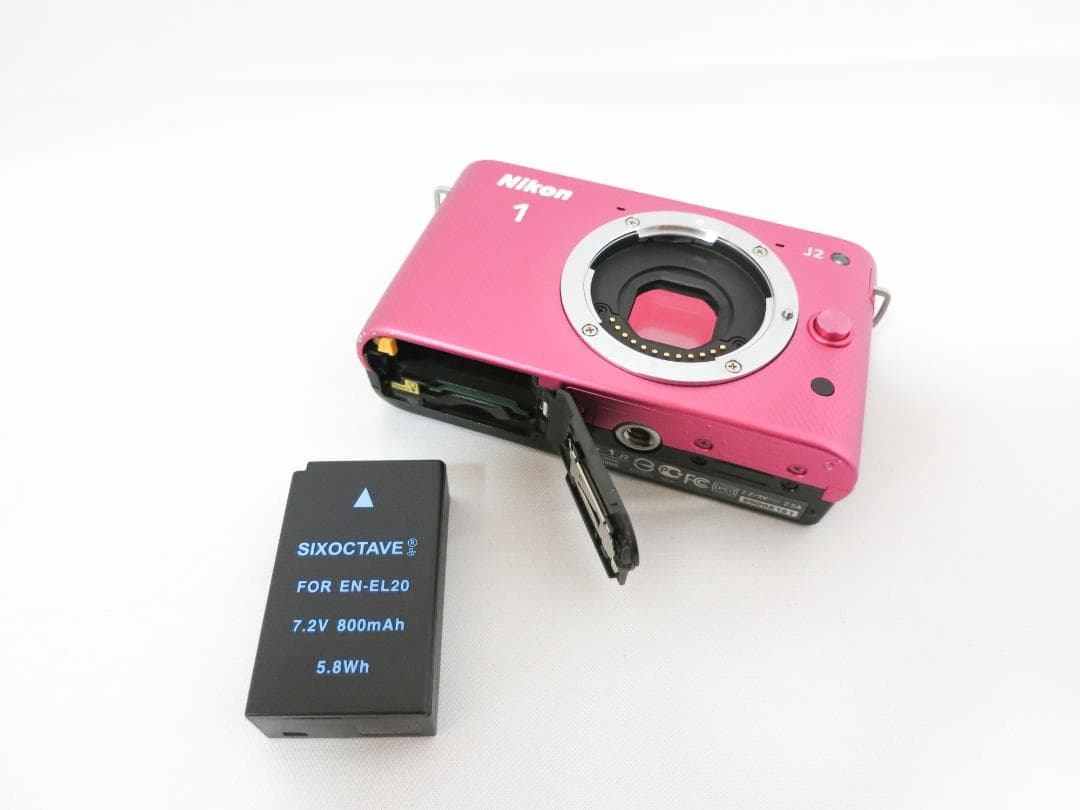 Nikon 1 J2 ミラーレス1眼レフ ニコン レンズ付 ピンク