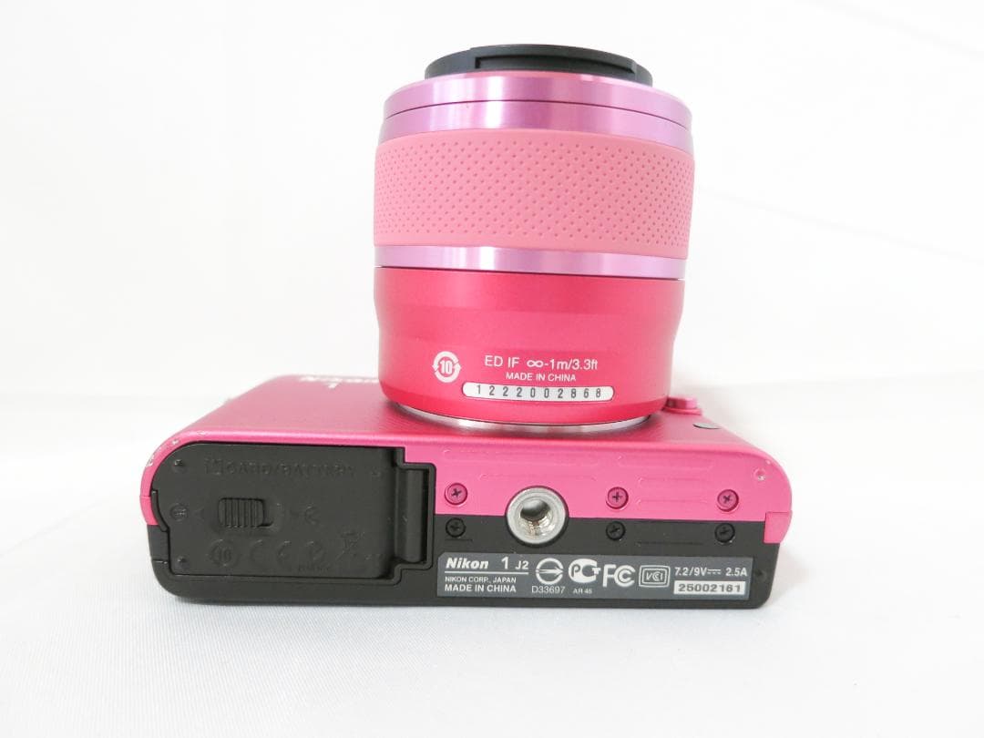 Nikon 1 J2 ミラーレス1眼レフ ニコン レンズ付 ピンク