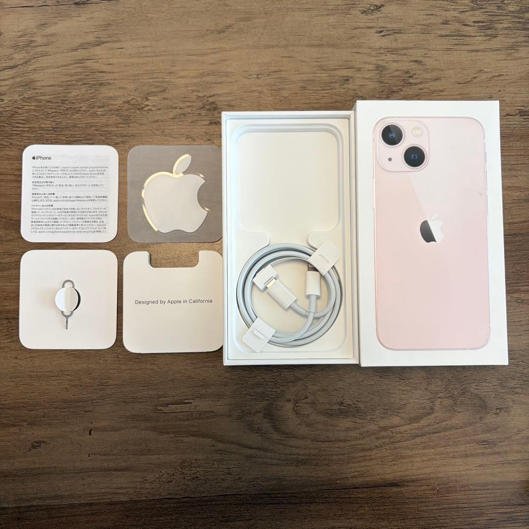 iPhone13mini 128GBピンク SIMフリー 美品 箱・ケーブルあり