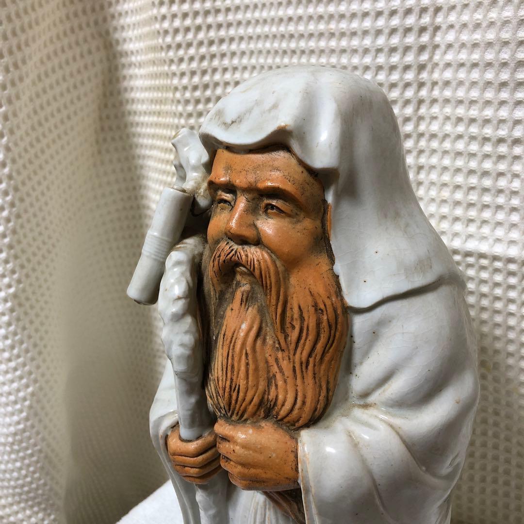 寿老人　七福神　青磁　骨董　アンティーク　仏像