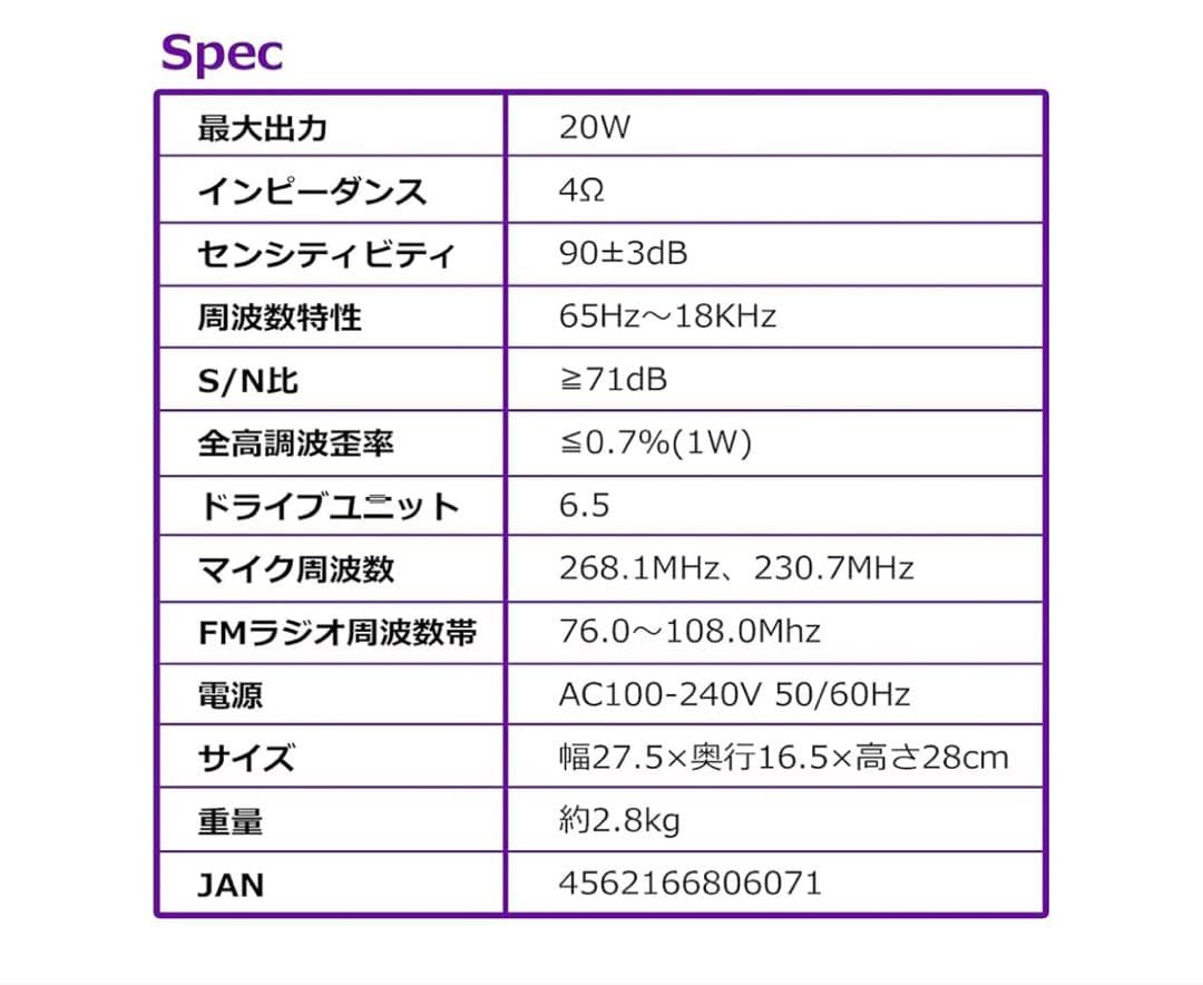 CICONIA ポータブルスピーカーマイク2本セット