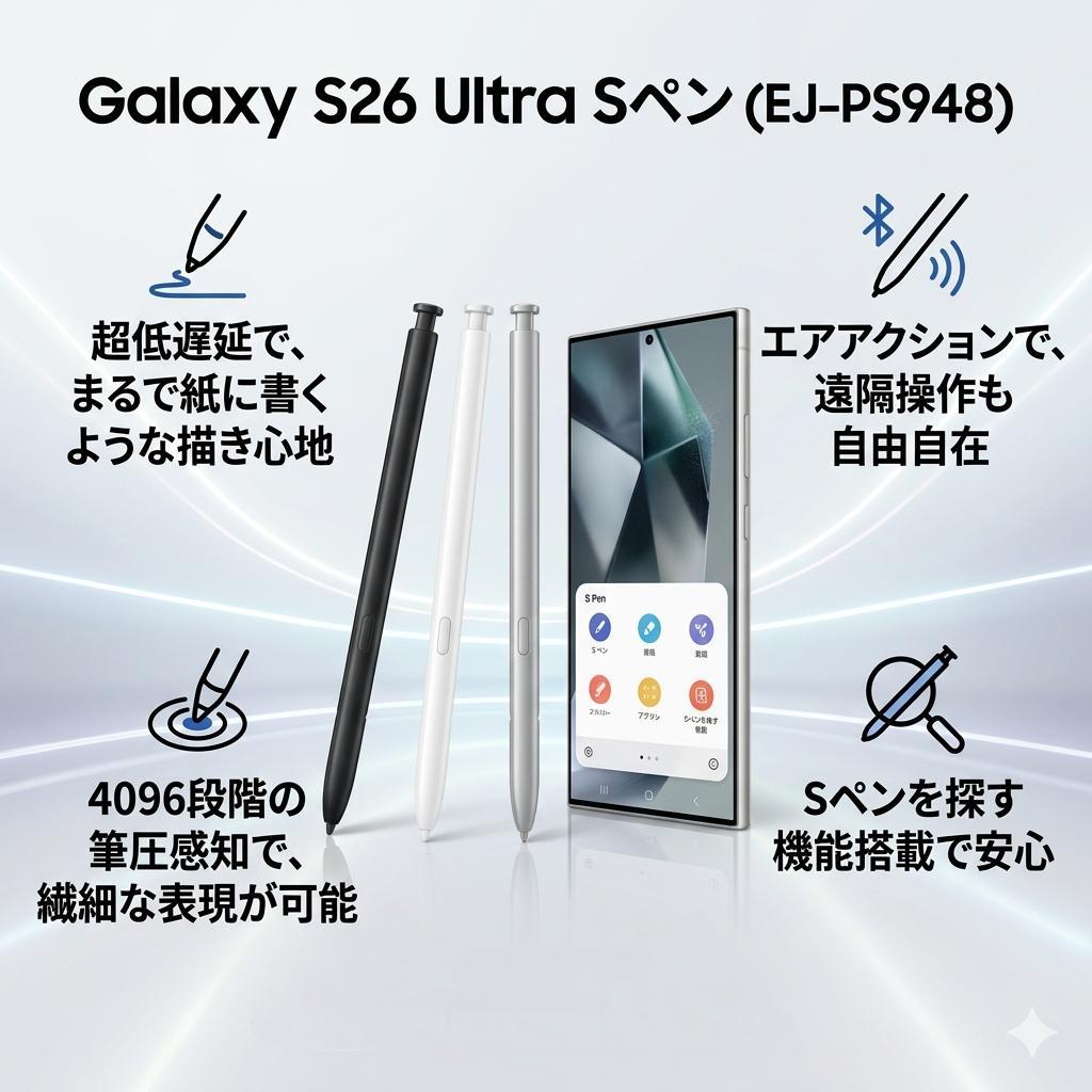 純正品 Galaxy S26 Ultra Sペン (EJ-PS948) シルバー