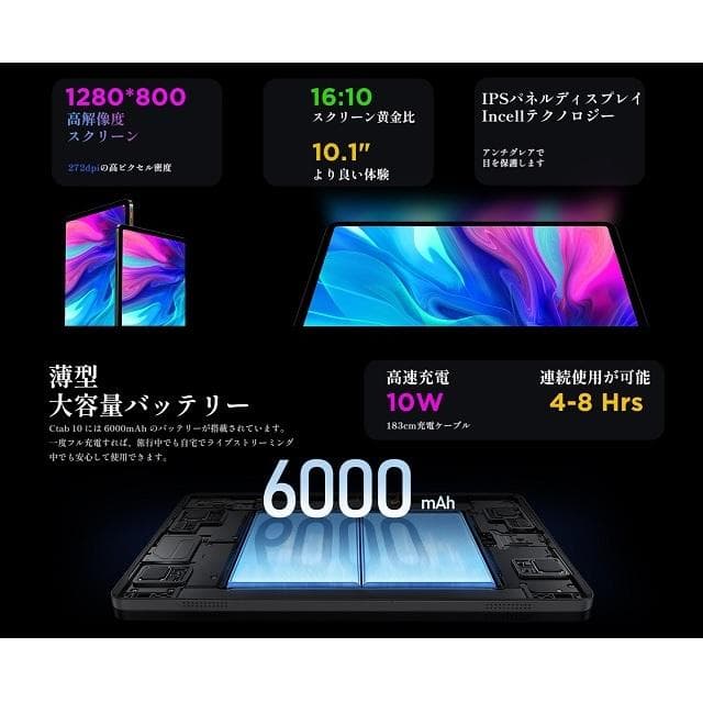 タブレット✨ 10インチ 8コア Android14 大容量ストレージ 高性能