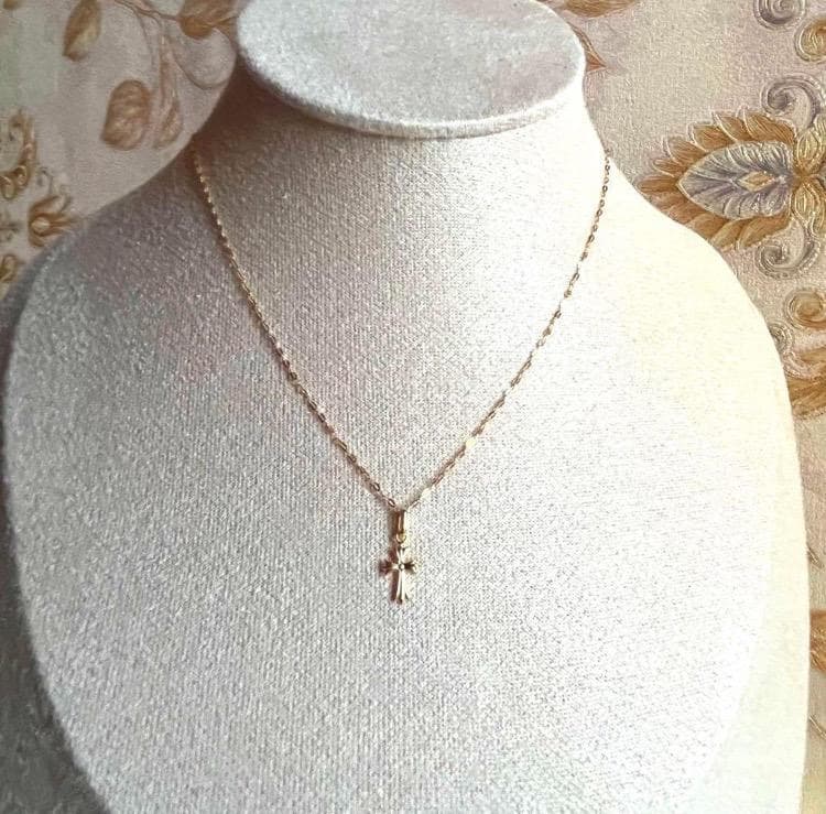 K18 クロス ネックレス トップ 18K 刻印 18金 新品 未使用