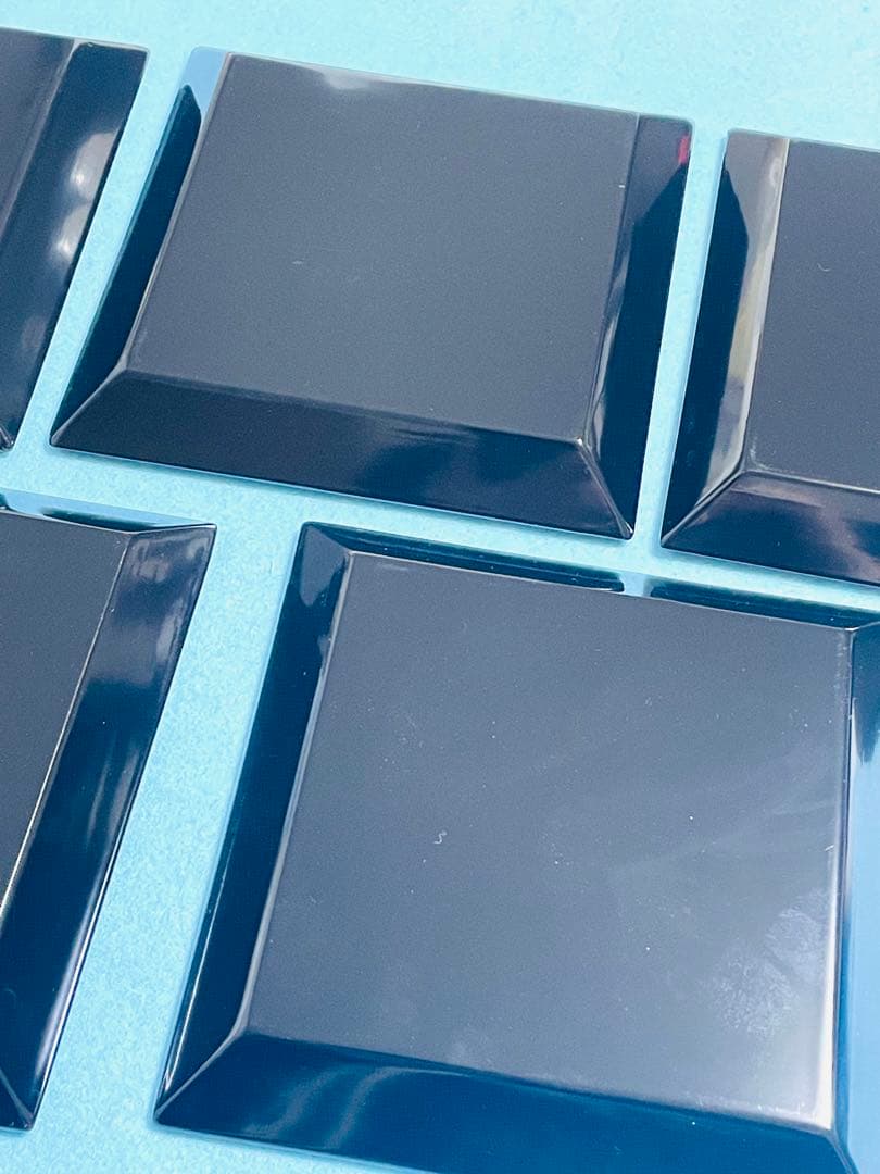 木製銘々皿 5客 木製 黒 48角皿 沈金 若松 漆器