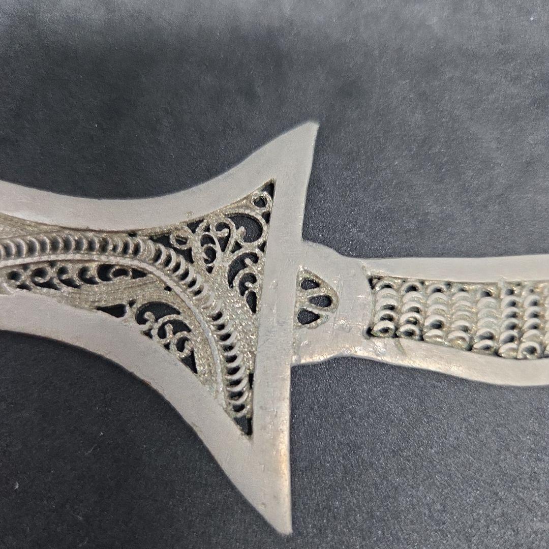 アンティーク ヴィンテージ 透かし彫り装飾アートナイフ 素材不明 約17cm