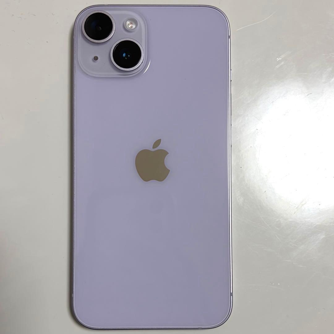 Apple iPhone 14パープル 本体 美品　箱　ケーブル付き