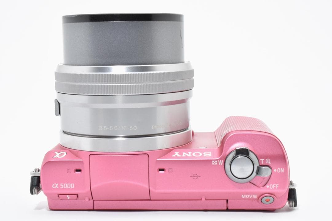 《 ショット極少 》　ソニー　SONY α5000 レンズキット ピンク