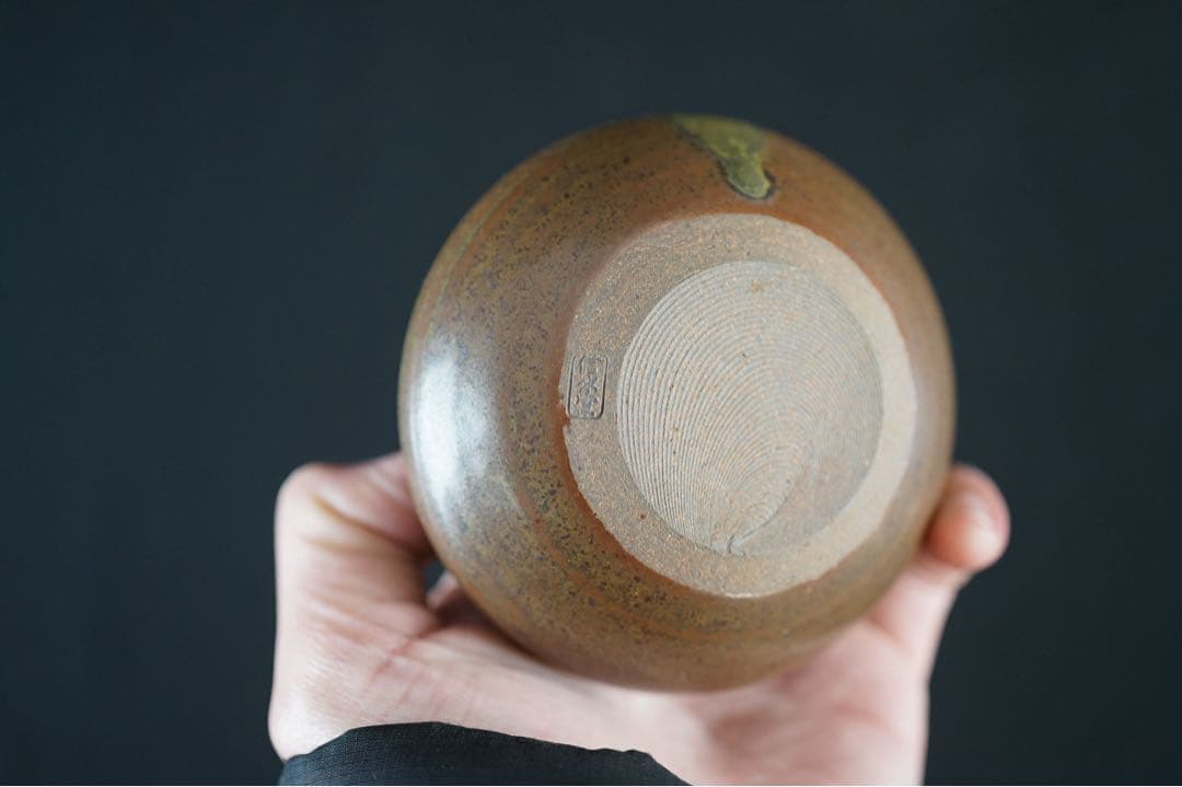 市野信水窯 丹波大海茶入 仕覆 付 美品 合箱