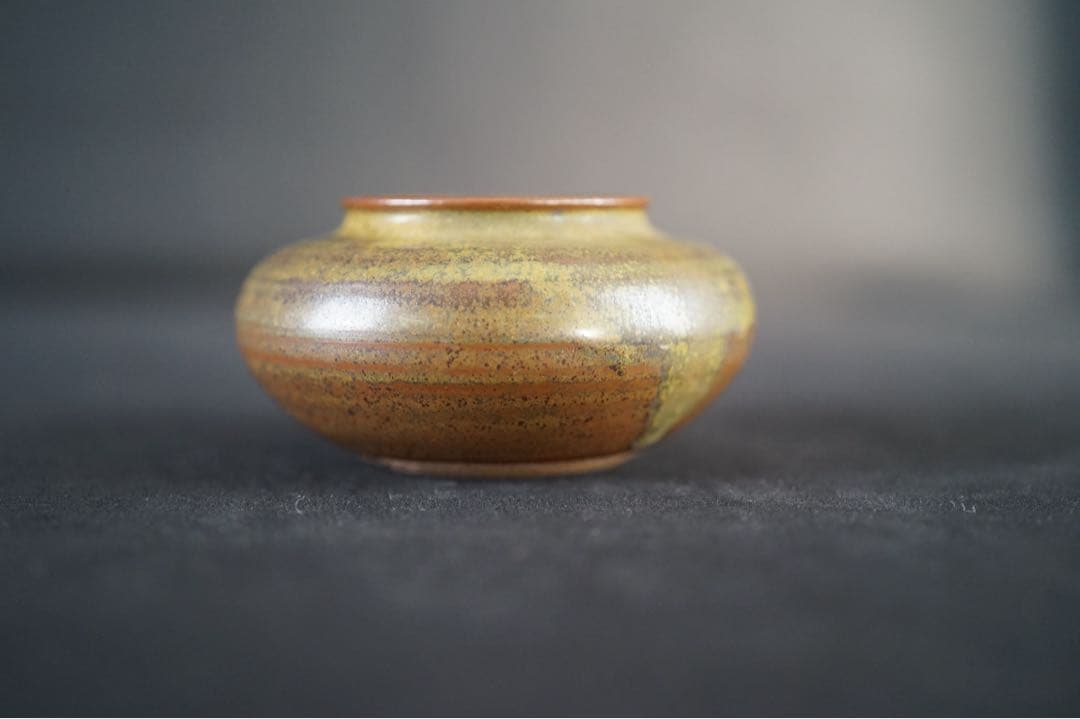 市野信水窯 丹波大海茶入 仕覆 付 美品 合箱
