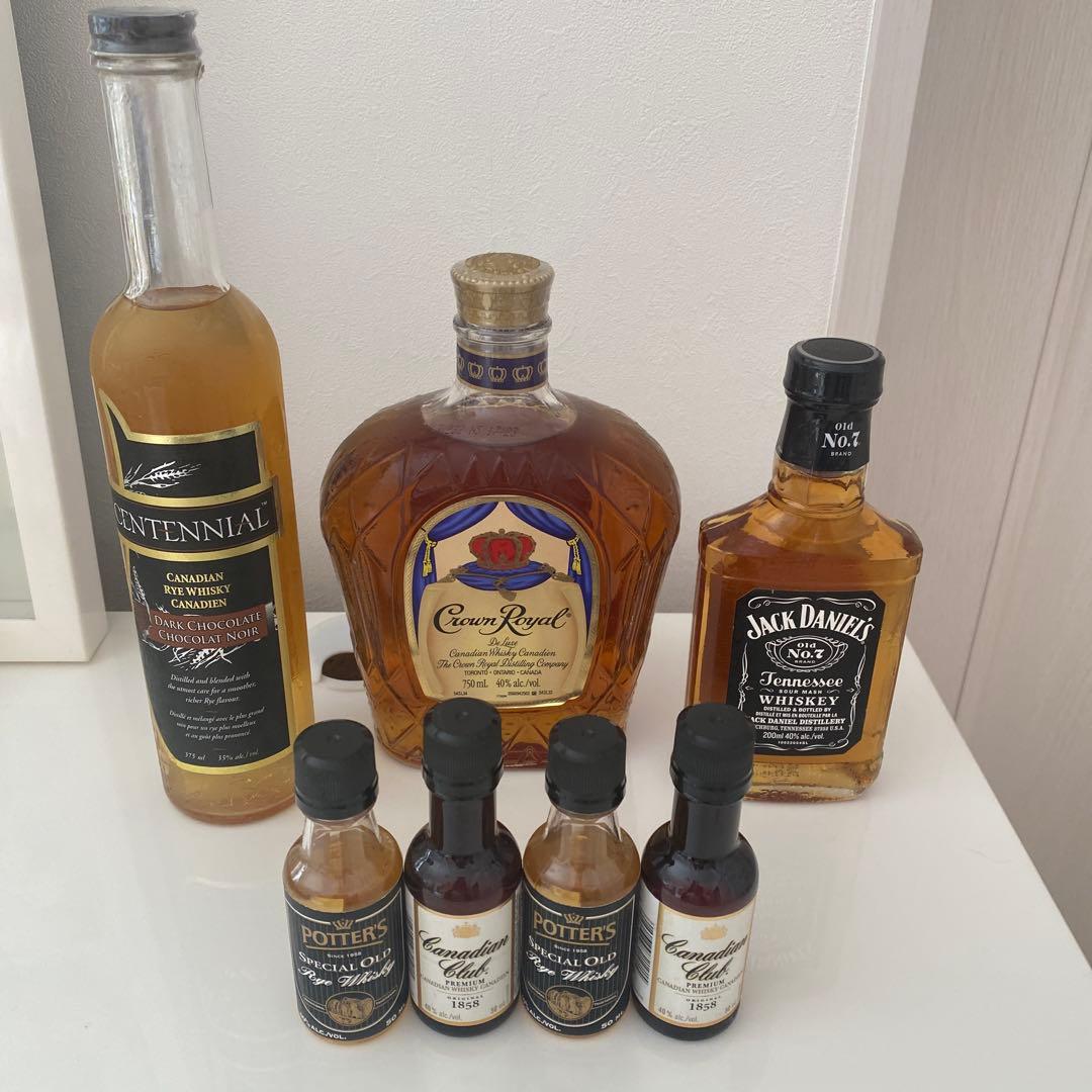 ウイスキーセット（Crown , Jack Daniel's, など)
