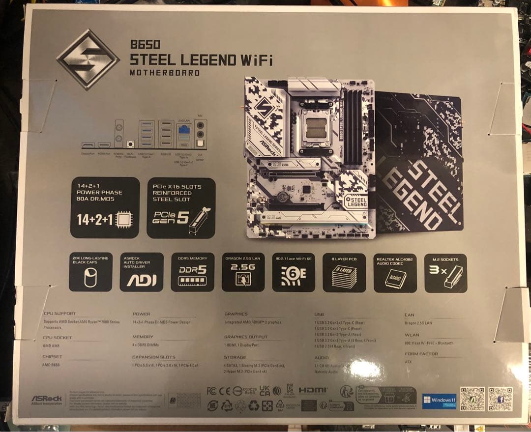 Asrock B650 STEEL LEGEND WIFI【保証あり】