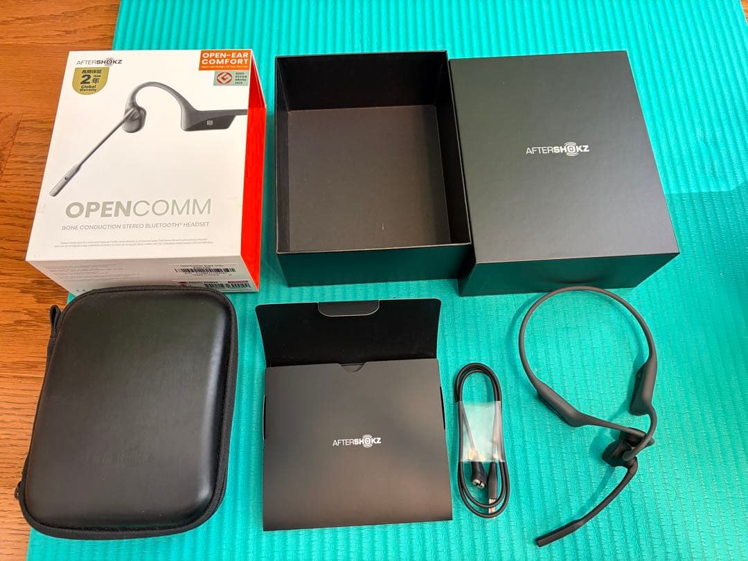 Shokz OpenComm骨伝導イヤホン グレー