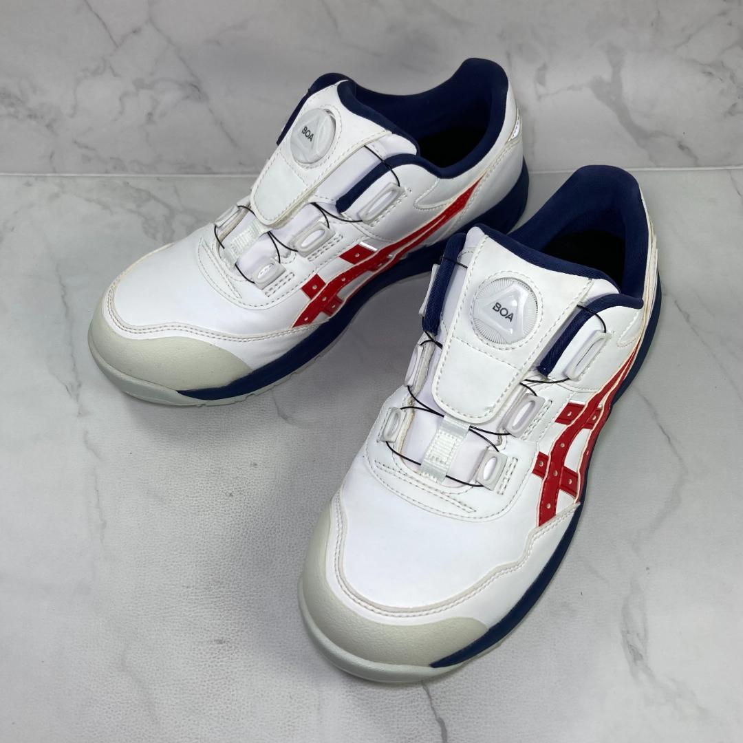 【極美品】asics BOA 安全靴 1273A029 25.5㎝ 白/紺/赤