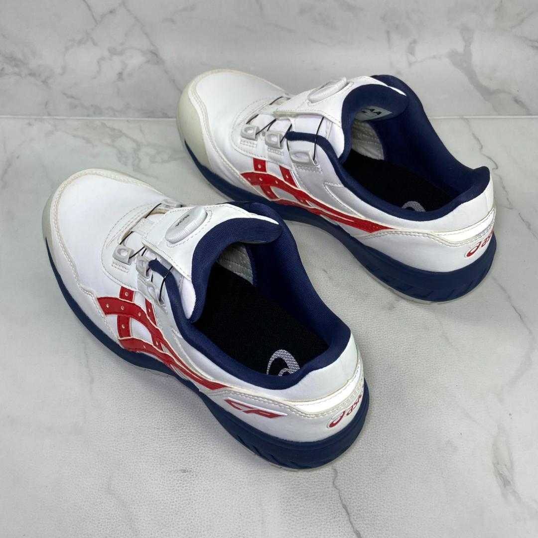 【極美品】asics BOA 安全靴 1273A029 25.5㎝ 白/紺/赤