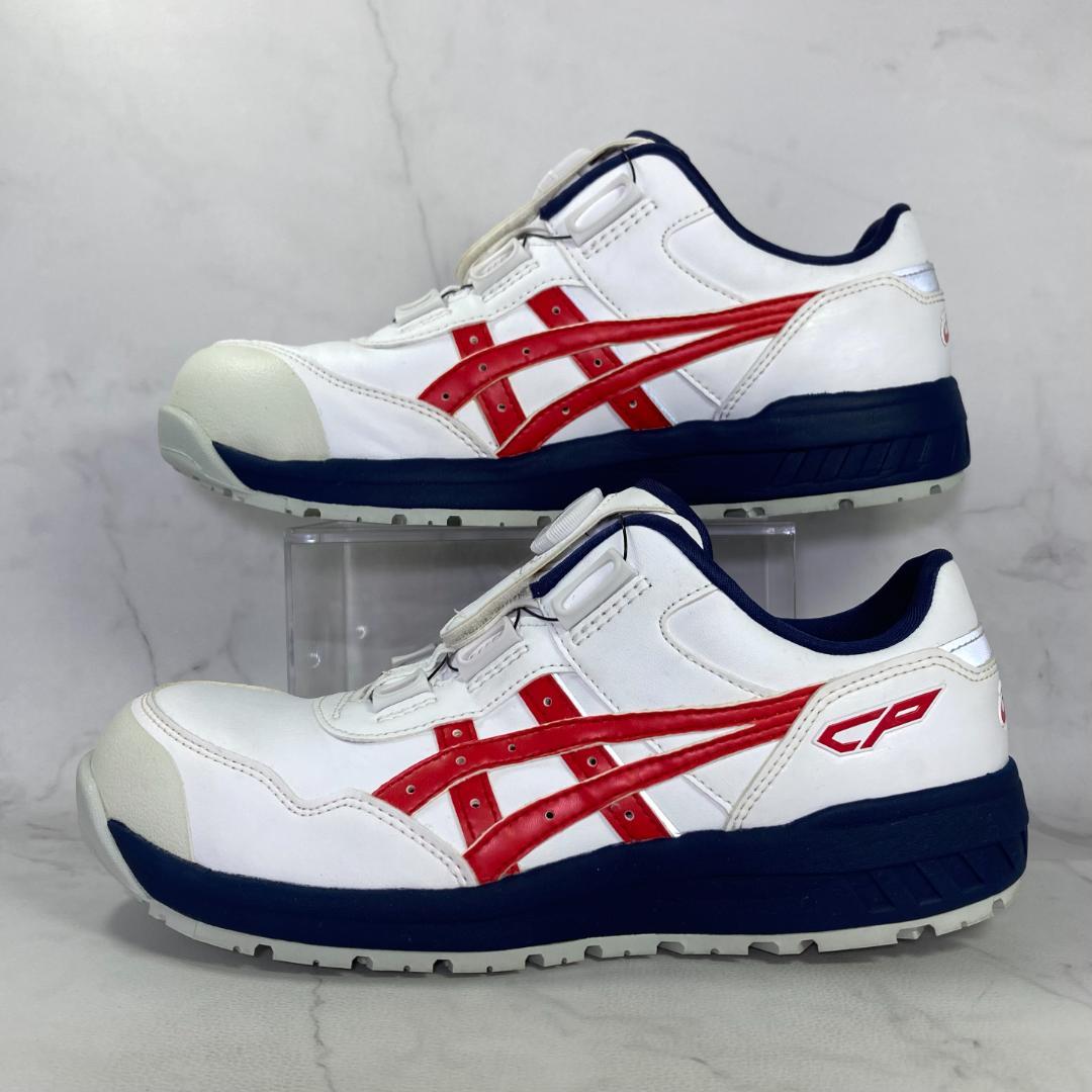 【極美品】asics BOA 安全靴 1273A029 25.5㎝ 白/紺/赤