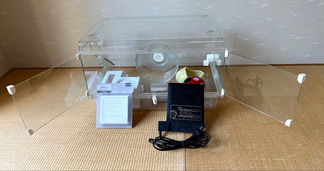 ハムスター飼育セット ゲージ グラスハーモニー450プラス ヒーター 8点 ②