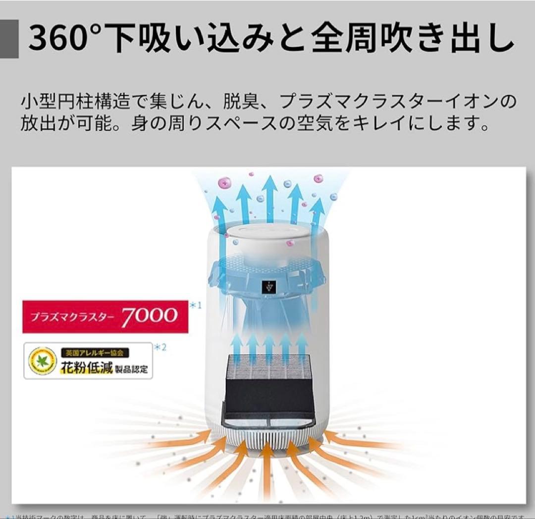 シャープ 空気清浄機 FU-SC01-W プラズマクラスター 7000
