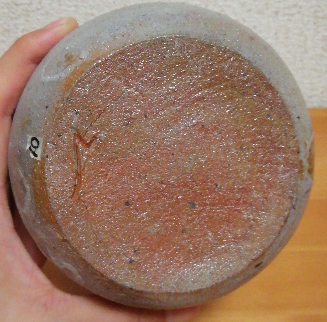 眞清水徹作　絵唐津　草文　舟徳利　共箱　酒器