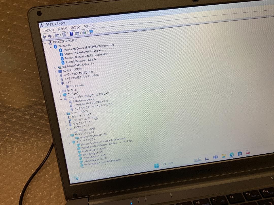 Windowsノート本体 TOTOAI/Win11Pro/6GB/Celeron N3350/SSD128
