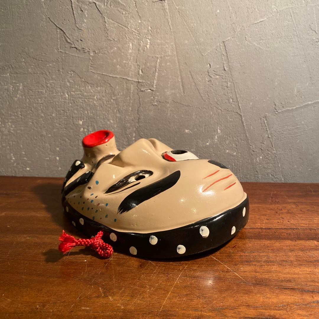 邦生作 木彫 備中神楽面 ひょっとこ 伝統芸能 骨董品 コレクション