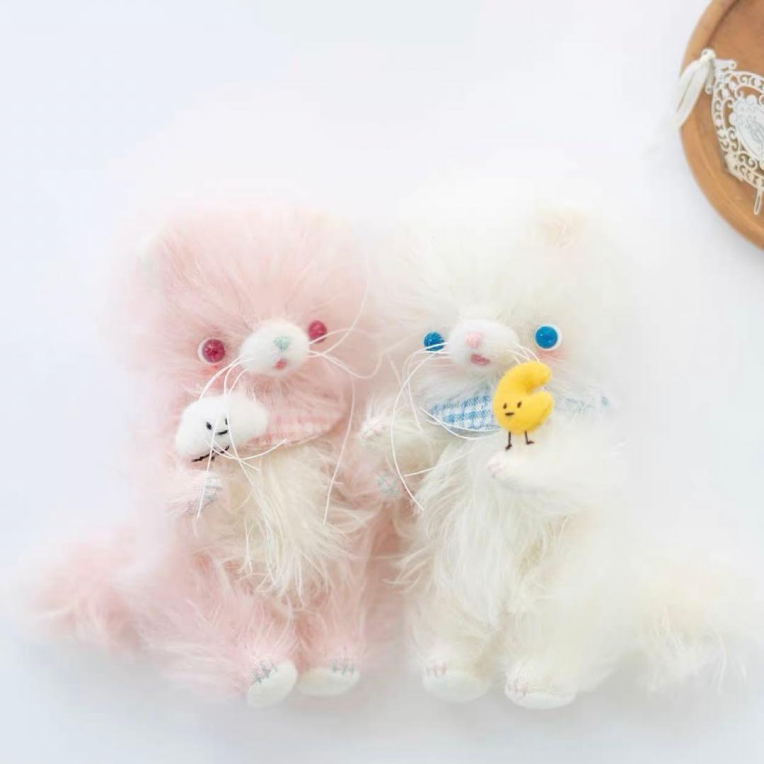 仲良しの双子仔猫 いちごちゃん アーティストベア 海外作家様 ハンドメイド