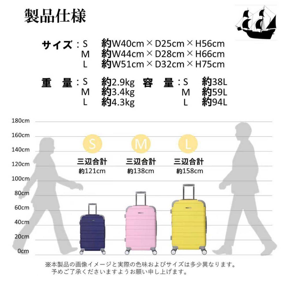 キャリーケース 　スーツケース　ネイビー　 Mサイズ　TSAロック　可愛い