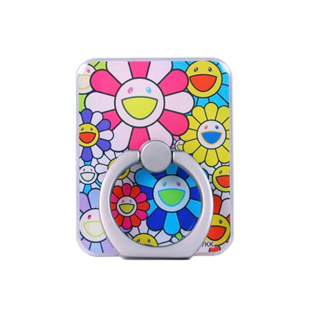 2個セットFlower スマホリング 村上隆 マルチカラー レッド ジンガロ