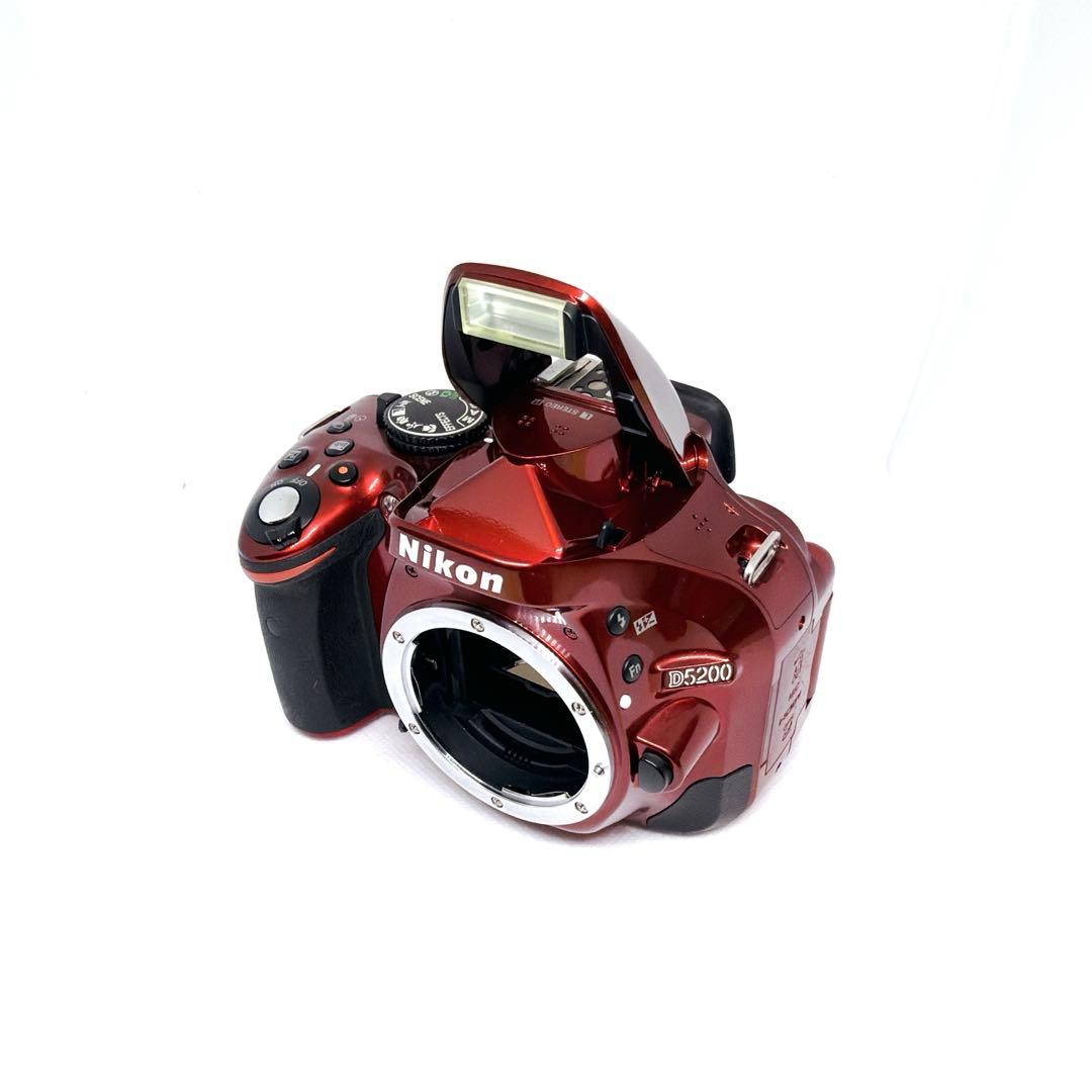 ❤️超新品級❤️一眼レフ❤️Nikon D5200 レッド❤️希少カラー