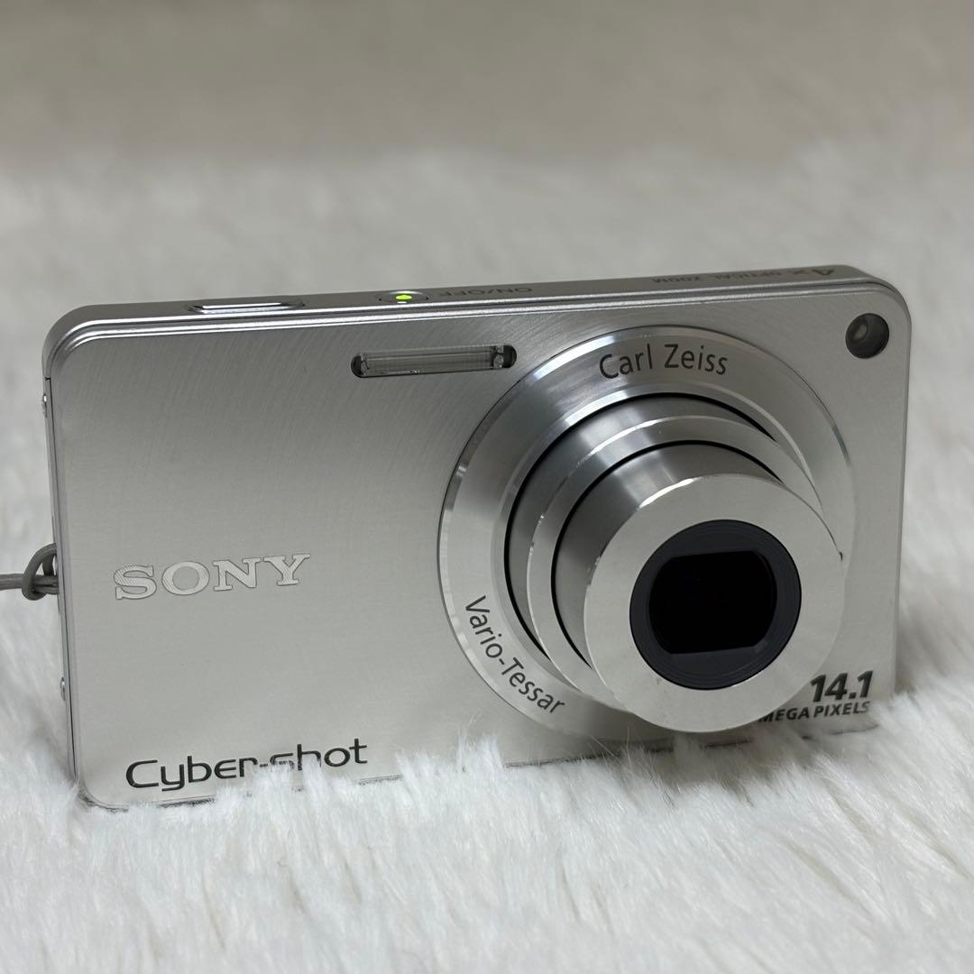 美品　SONY カメラ　DSC-W350 SDカード　シルバー　コンデジ　動作品