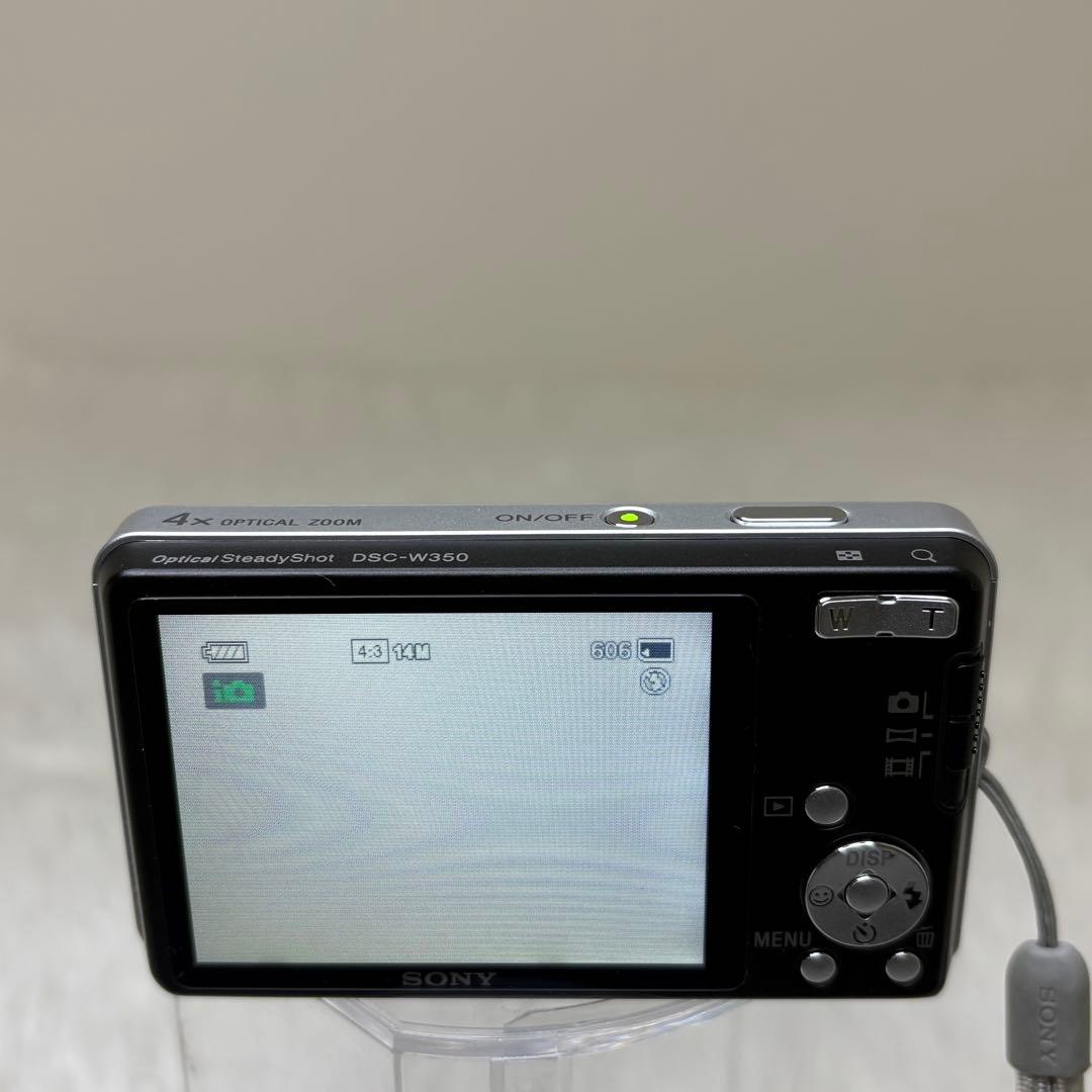 美品　SONY カメラ　DSC-W350 SDカード　シルバー　コンデジ　動作品