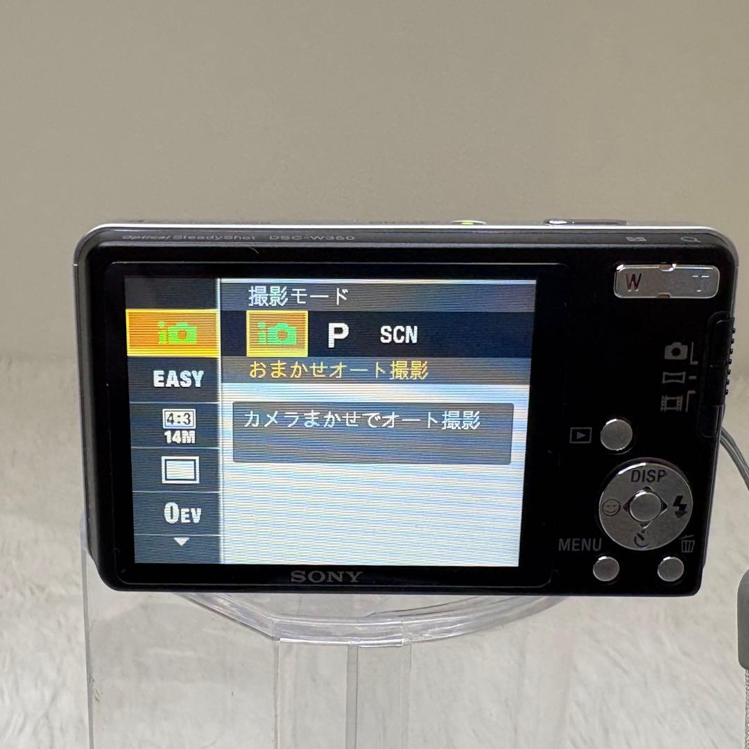 美品　SONY カメラ　DSC-W350 SDカード　シルバー　コンデジ　動作品