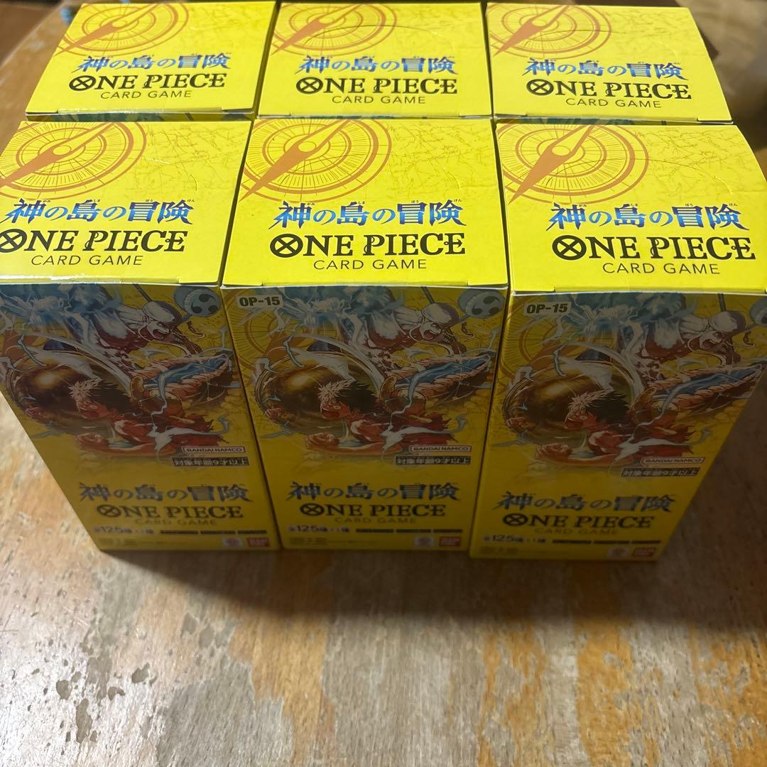 【未開封 テープ付き】2/28即時発送❗️ワンピース カード神の島の冒険 6box