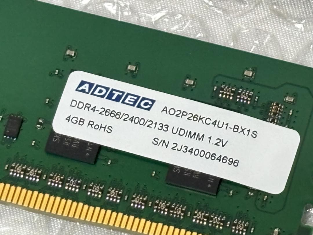 ADTEC DDR4-2666 4GB×4枚 計16GB