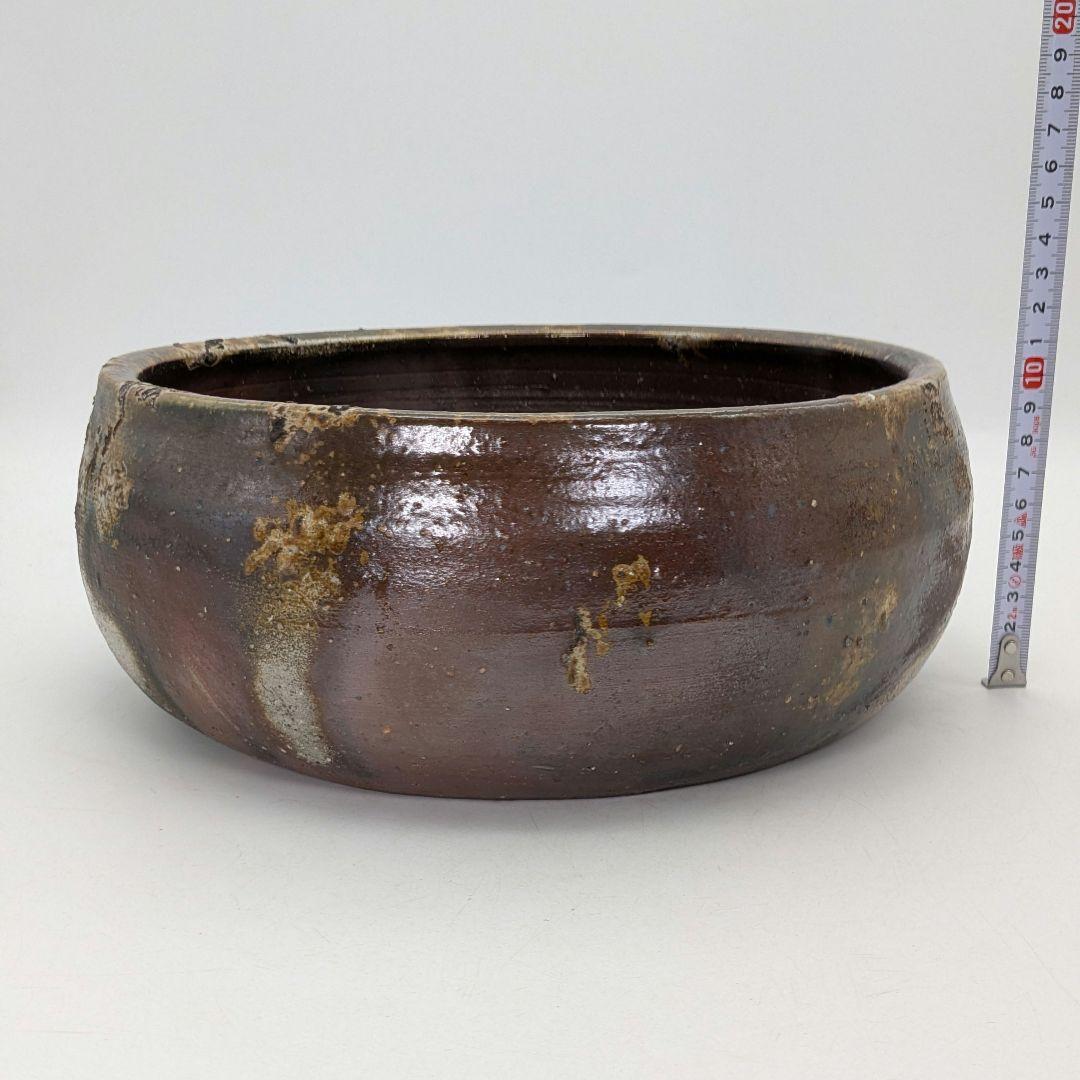 本山和泉 備前焼 花器 共箱共布栞 水盤 花生 フラワーベース 華道具 花入