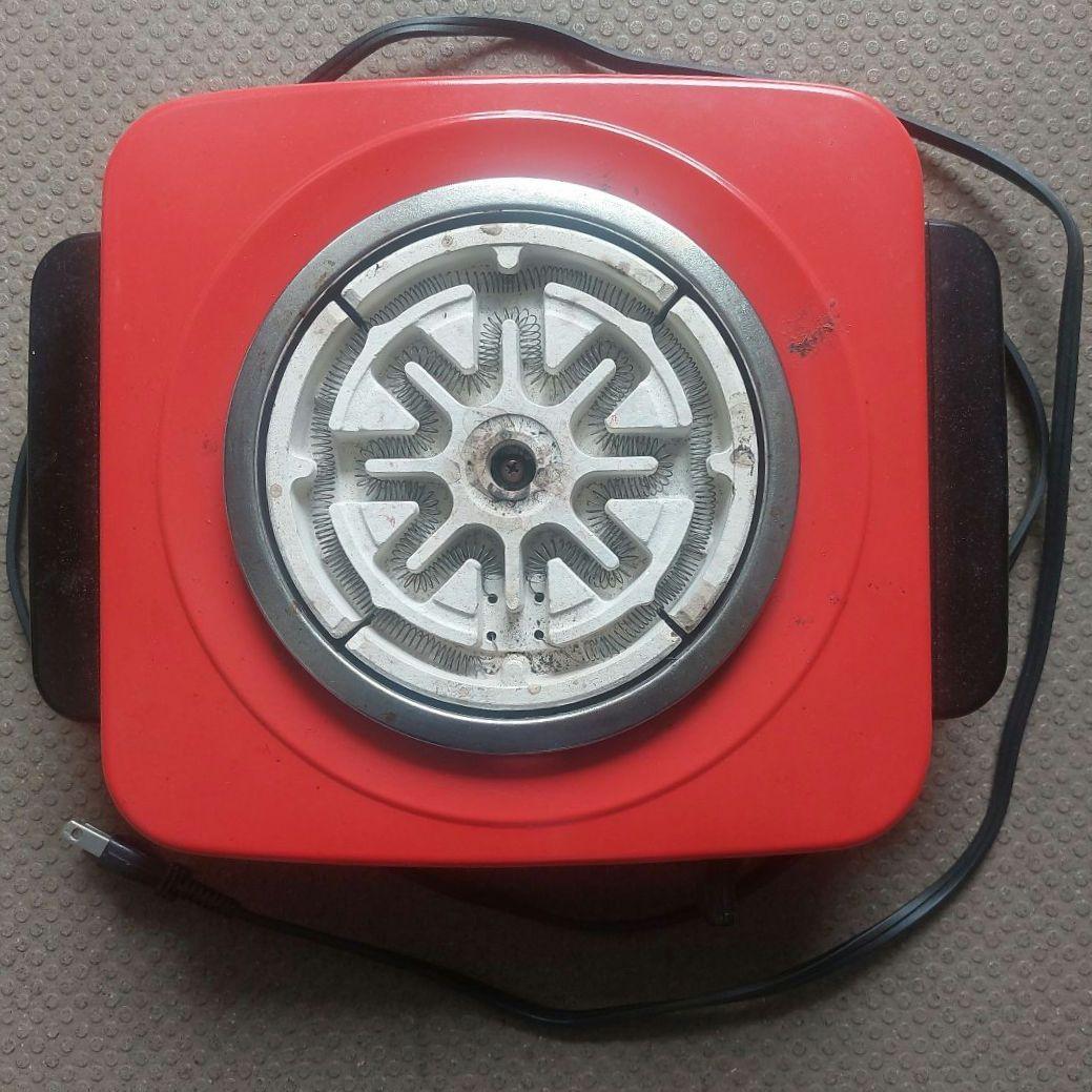昭和レトロ SANYO 電気コンロ 電熱器 SH-25 赤 動作品 説明書あり