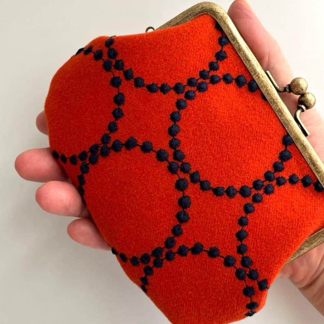 ハンドメイド　がま口親子財布　ミナペルホネンtambourine dop