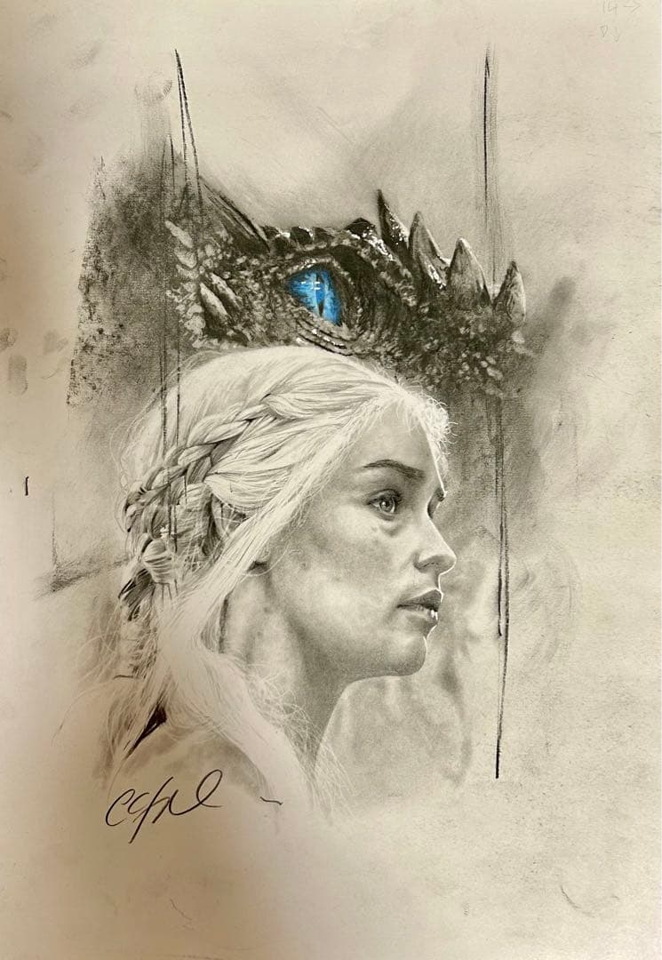 Game of Thrones アート 絵画 鉛筆画 ゲームオブスローンズ 原画