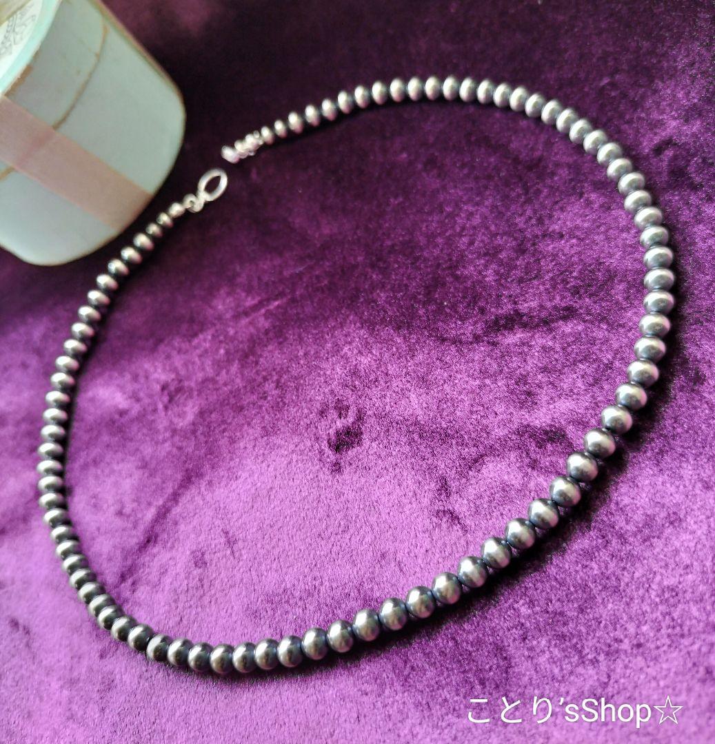 一点物「Luckyが宿る、ことりだけのナバホパール」5mm&4mm ネックレス