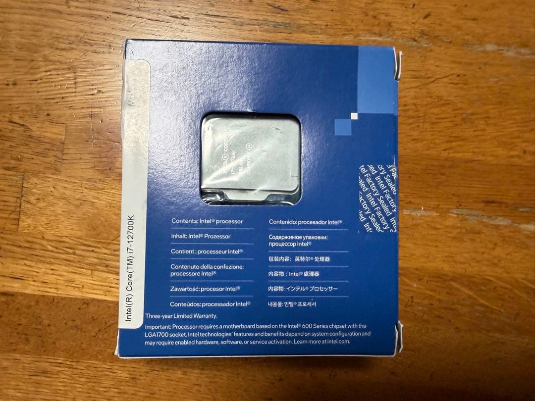 Intel Core i7-12700K (12th Gen)【動作確認済み】