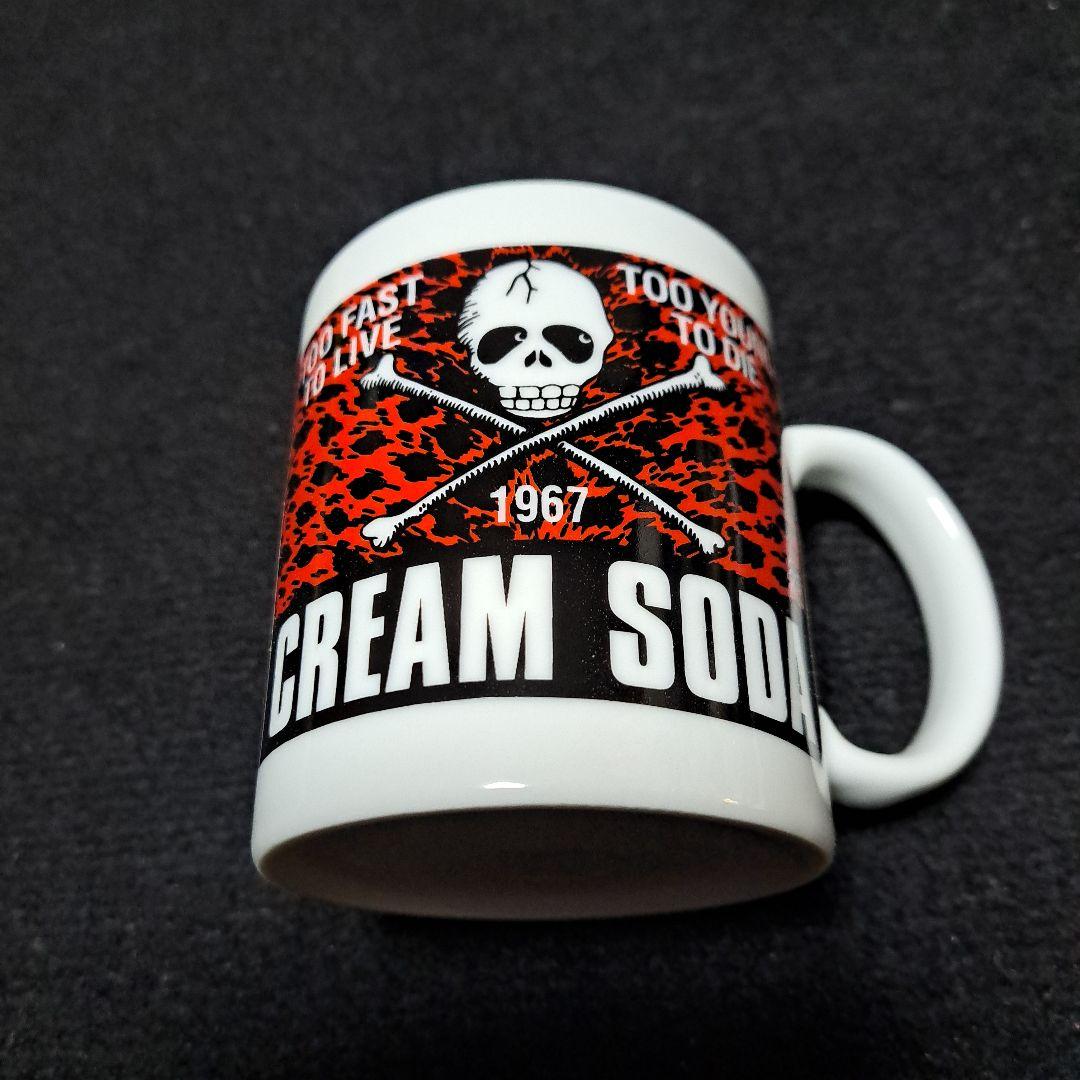 レア クリームソーダ マグカップ ヒョウ柄ドクロ