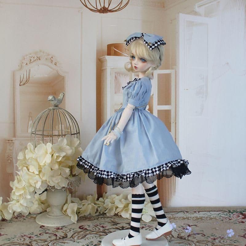 E17 bjd 1/3ドール 衣装　復古　ワンピース 球体関節人形 ハンドメ