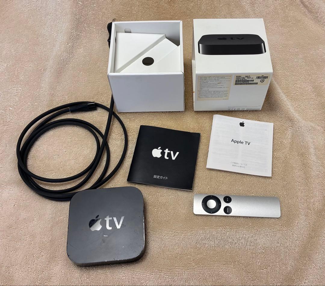 Apple TV ブラック 本体 + リモコン + ケーブル + 説明書 + 箱