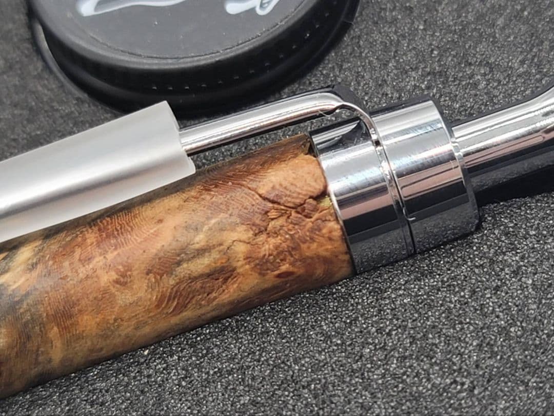 新品　こぶた工房　極上+花梨瘤　紅白青　トリコロール瘤　シャープペンシル0.5
