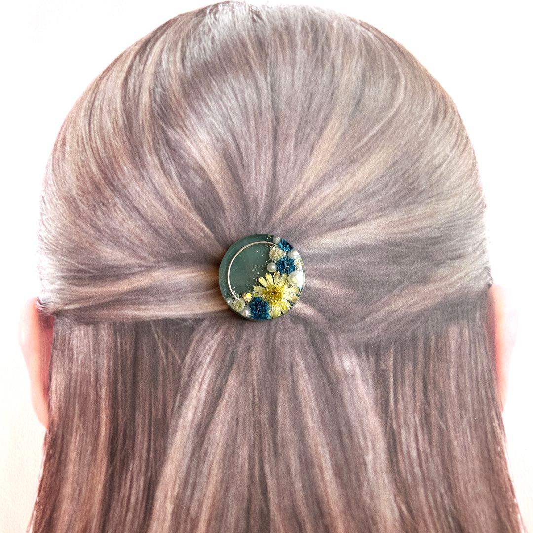 No.683 ドライフラワー　レジンヘアゴム　SALE 値下げ中