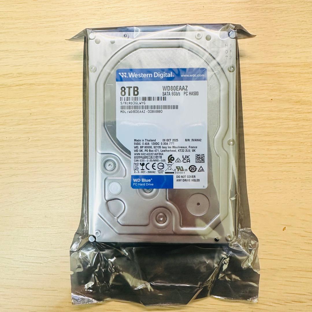 【訳あり新品】Western Digital WD80EAAZ 8TB HDD