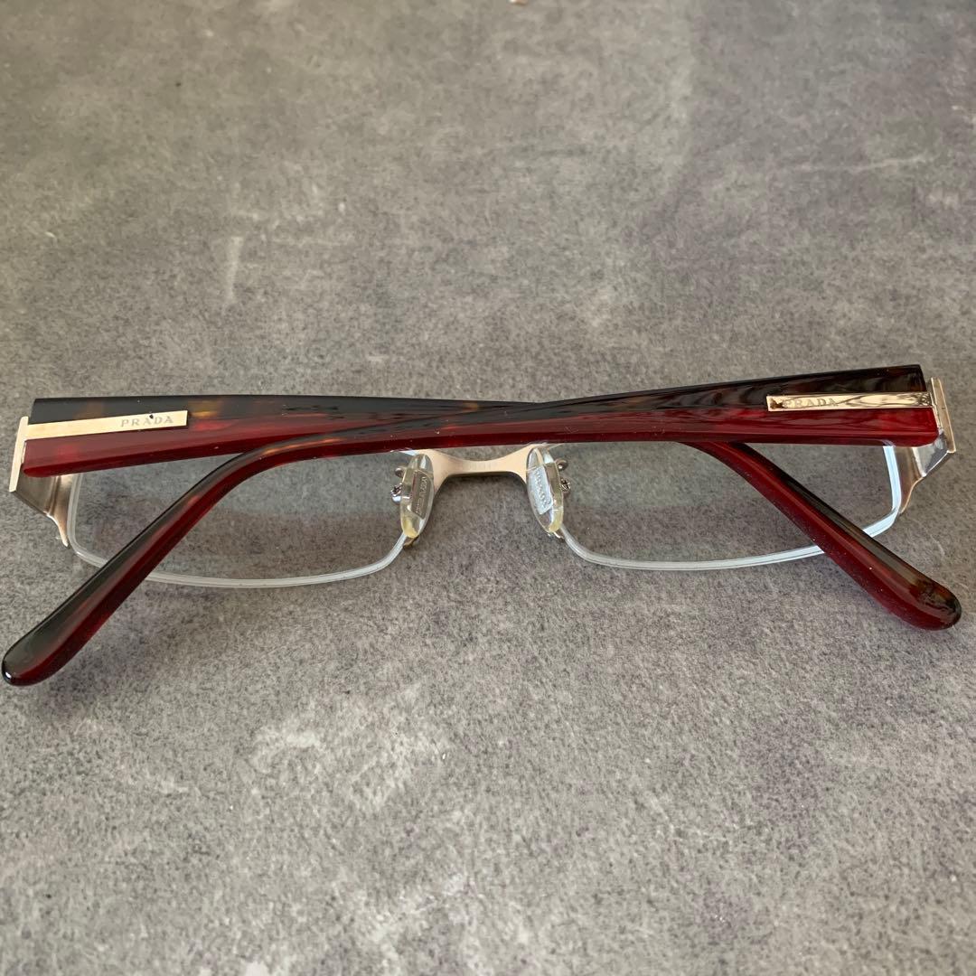 【極美品】PRADA プラダ VPR661 チタンフレーム メガネ