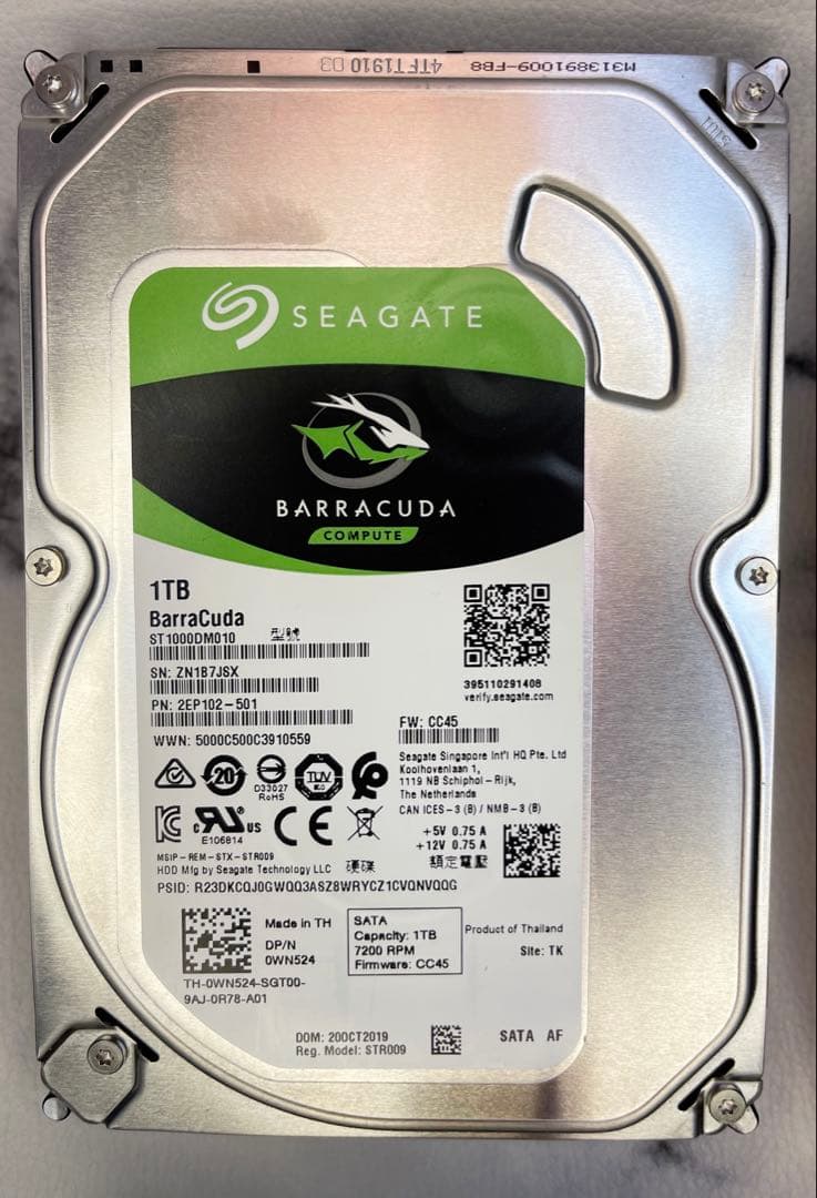 【動作確認OK】HDD 2TB×2台 & 1TB×2台 計4台セット3.5インチ