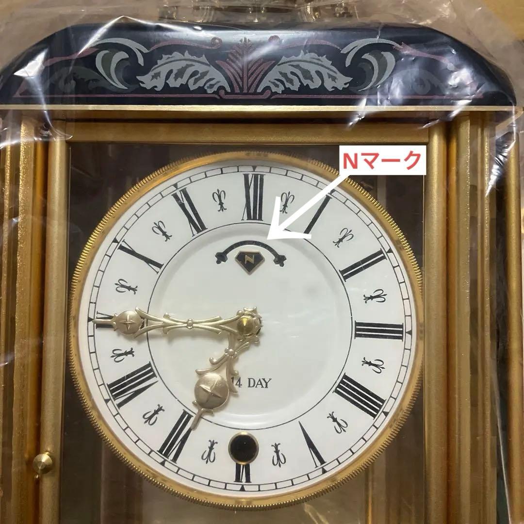 ヴィンテージ　日本美術時計　振子式　14日巻　置時計　美術　時計